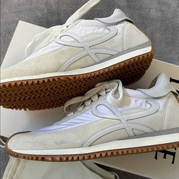 Loewe Flow Retro Sneakers - 8/38 White - Picture 4 of 10